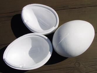 Großes Osterei aus Styropor - Styroporeier